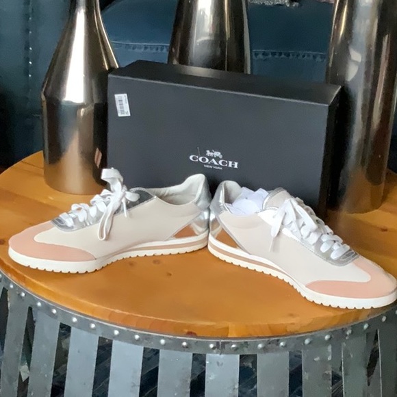 COACH: Ian Mirror Metallic/Suede Sneakers - Picture 10 of 16